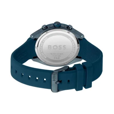 Hugo Boss Silicone Blue Dial Chronograph Men's Watch